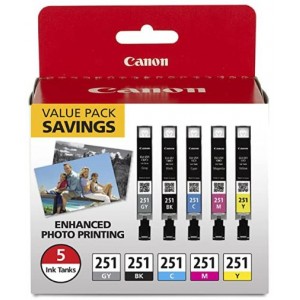 Canon CLI 821 B/C/M/Y/GY (5 colour)